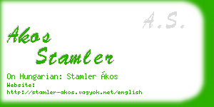 akos stamler business card